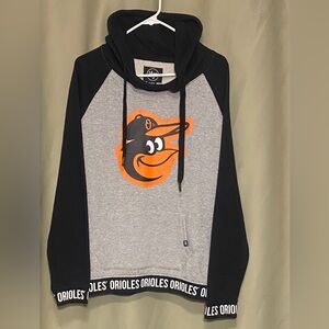Baltimore Orioles MLB Baseball Cartoon Bird Raglan Pullover ‘47 Hoodie size XL